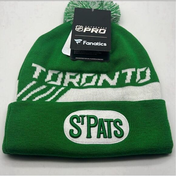 Toronto St. Pats Fanatics Authentic Pro Alternate Logo Knit Pom Hat beanie NWT - Picture 1 of 5